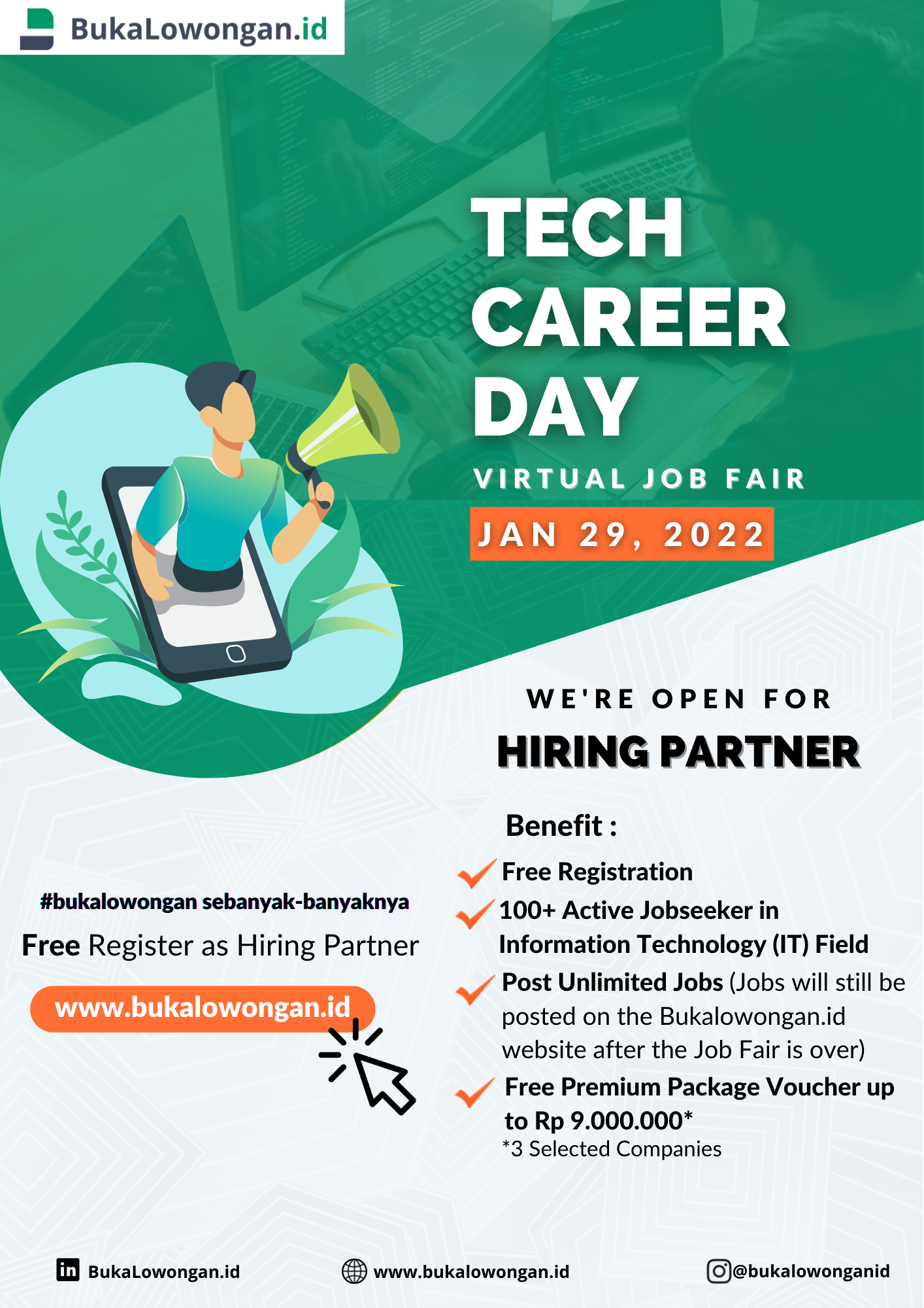 Gambar Bagaimana Cara Mendaftar Tech Career Day Virtual Job Fair by Bukalowongan.id?